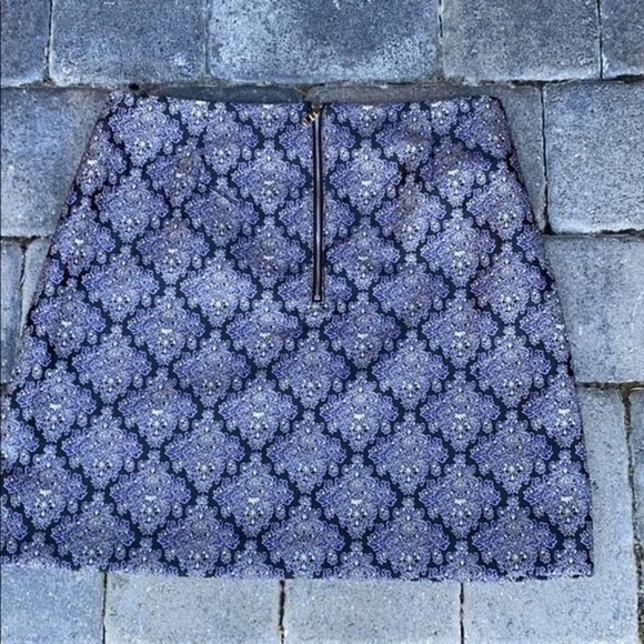 LOFT Jacquard Brocade Shimmer Shift Skirt - Picture 3 of 7